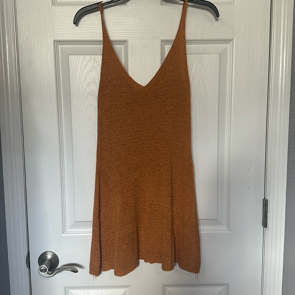 knit mini dress / swim cover up